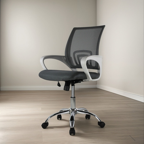 Silla Ergonomica Mundo In Jm-107 Respaldo Mesh Apoyabrazos Color Gris