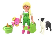Comprar Figura Playmobil - Jardinera Con Perro Y Flores - Oficios