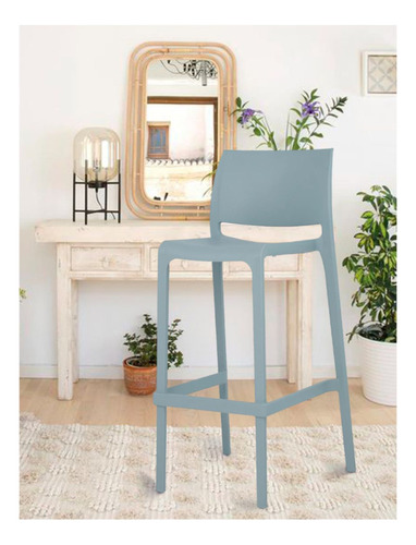 Silla Banco Plastico Lagoon Alto Azul Niebla 7211b9 B
