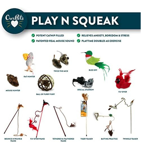 Our Pets Play-n-squeak Batting Practice Juguete Interactivo