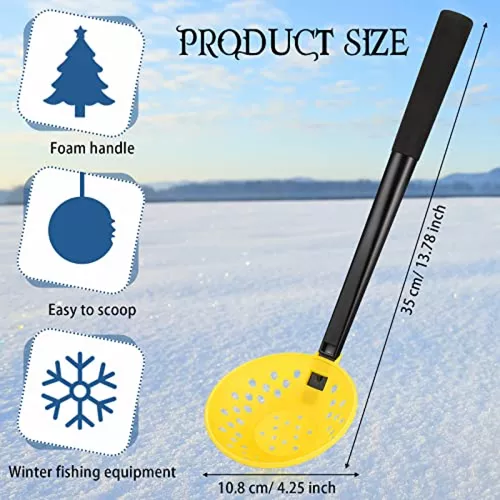 2pcs Ice Fishing Skimmer, Plastic Ice Fishing Scoop, Ice Fishing Ladle For  Scooping Out, Winter Fishing Accessories