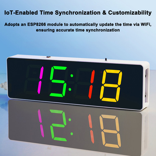 Kit De Reloj Wifi De Sincronización Iot Esp8266 Personalizab