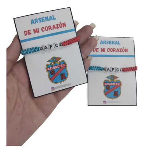 Pulsera Equipos De Futbol Clubes Artesanales Arsenal 0 Mm