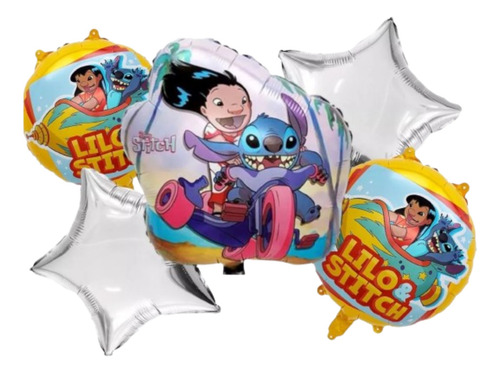 Set Lilo & Stitch Globos Decoración Cumpleaños