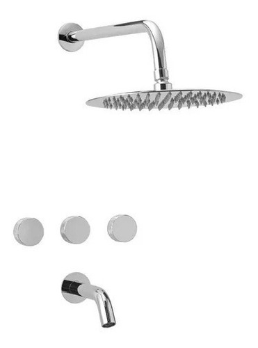 Combo Grifería Peirano Fabric Bidet + Lav Pared + Ducha Color Cromo