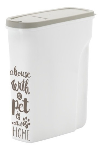 Tacho Contenedor Alimento Gatos Moderna Trendy Story Xsmall Color Blanco