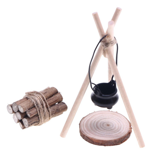 Kits De Camping Para Casa De Muñecas, Modelo Juego De Leña