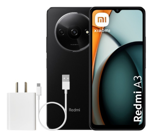 Celular Xiaomi Redmi A3 4gb/128gb Smartphone Con Cargador Midnight Black