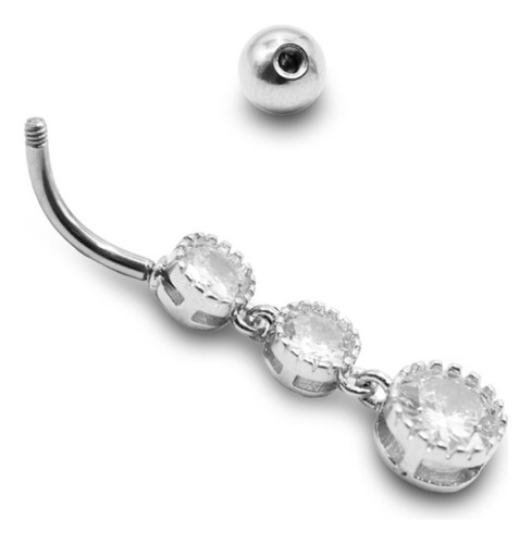 Piercing Ombligo CoLG Acero 3 Joyas Bjcr3p 1.6x10x5/5 1 Und