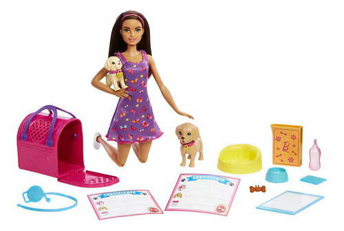 Barbie Set De Juego Adopta Un Perrito Latina