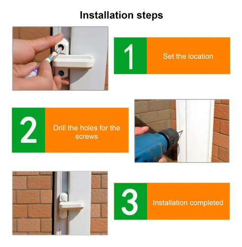 (bk) Cerradura, Ventana, Puerta, Marco, Palanca De Seguridad