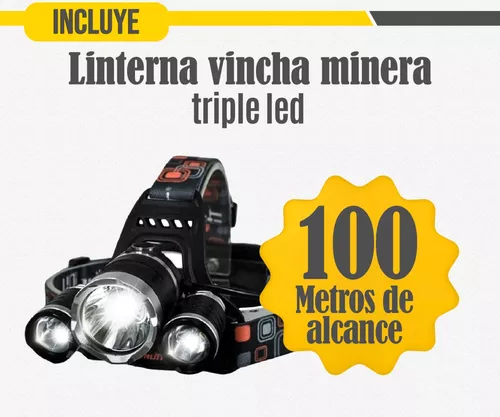 Linterna Led De Cabeza Recargable Linterna Minera