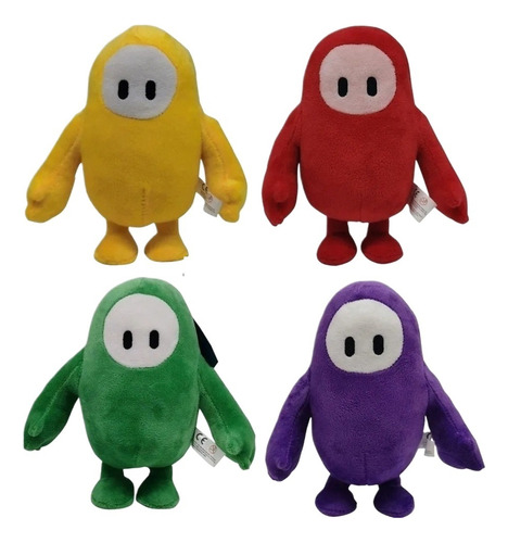 Muñeca De Peluche Fall Guys, Regalo Para Niños, 4 Piezas