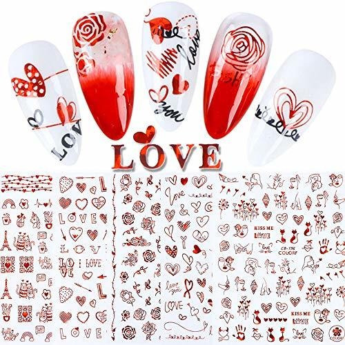 Pegatinas De Uñas Para El Día De San Valentín, 2021, Color R