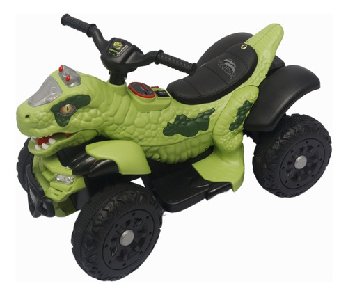 Quadriciclo Elétrico Infantil 6v Dino Race Com Bluetooth, Luzes E Sons Unitoys Verde