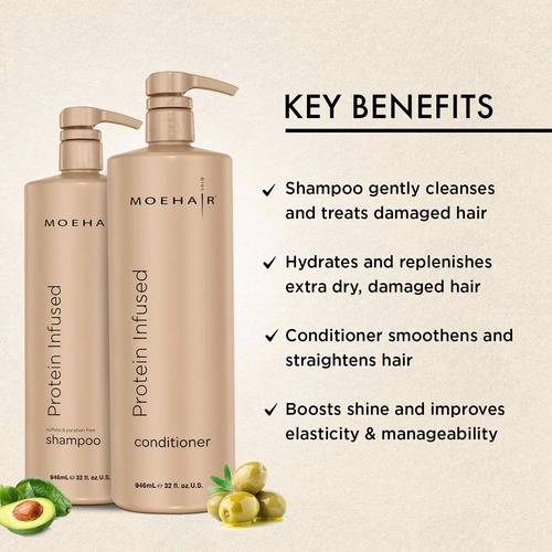 Conjunto De Shampoo E Condicionador Com Infusão De Proteína