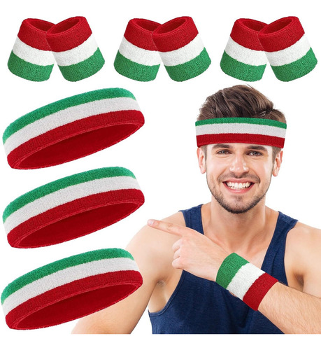 Diademas Y Muñequeras Deportivas,set De Bandas Elásticas