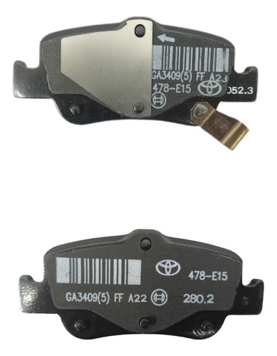 Pastillas Freno Trasero Toyota Corolla 2008 - 2014 Original