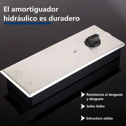 Bisagra Hidráulica De Piso Puerta Entrada Rectangular 130kg