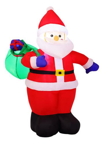 Decoración Navideña Inflable Papá Noel Para Exteriores, D