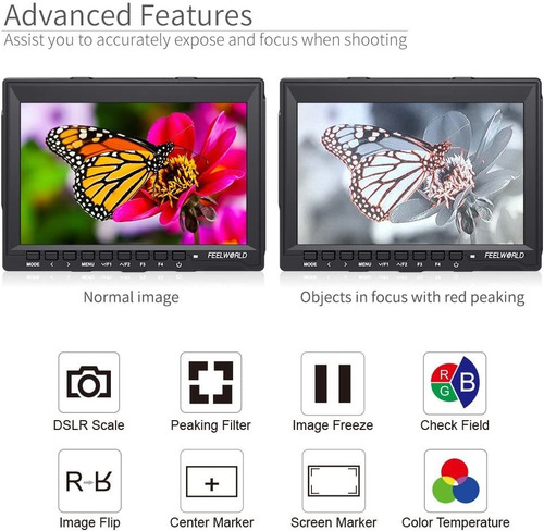 Monitor De Campo Feelworld Fw759, De 7'', P/ Cámaras Dslr