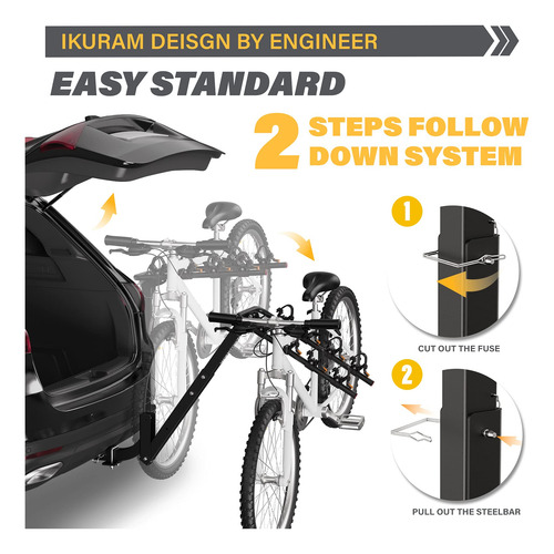 Soporte Para 4 Bicicletas Plegable Para Automóviles Con Rece