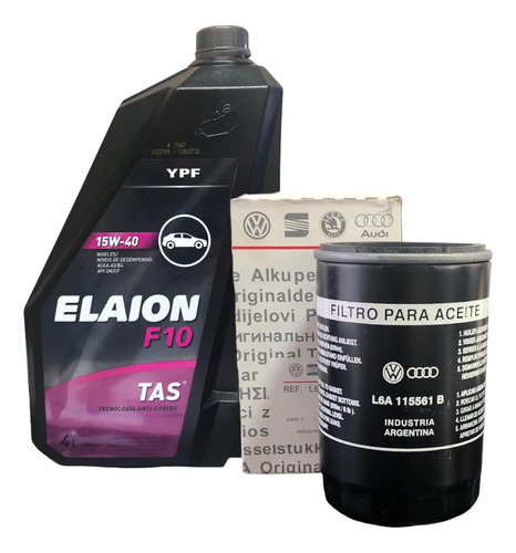 Filtro Aceite Vw Bora 2.0 Nafta + Aceite 15w40 Elaion