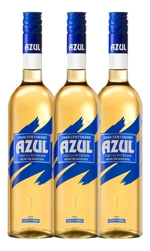 Pack 3 Piezas De Tequila Cuervo Gran Centenario Azul 700 Ml