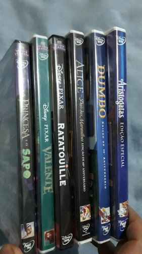 Dvd Aristogatas+dumbo+alice+ratatouille+valente+princesa A27