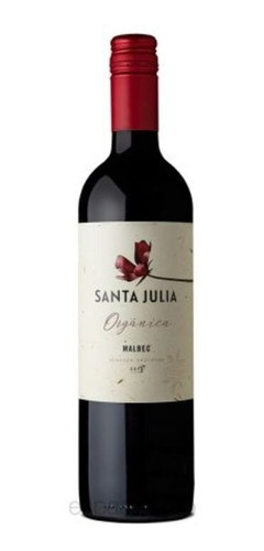Imagen 1 de 3 de Vino Santa Julia Organica Malbec X 750ml By Bodega Zuccardi