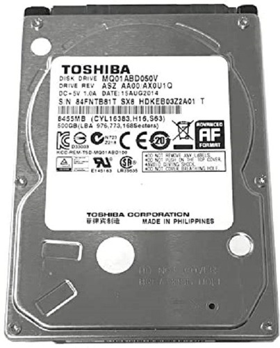 Disco D Pull Toshiba 500gb 2.5 5400rpm Sata 2 Lap