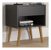 Comprar Velador Moderno Tu Mesita Taurus Melamina 18mm Negro 1 Cajón