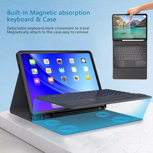 B Funda+teclado Sensible Al Tacto For Galaxy Tab S9 Fe 10.9