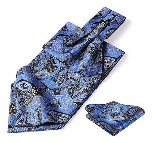 Hisdern Mens Ascot Paisley Floral Jacquard Tejido Regalo Cor