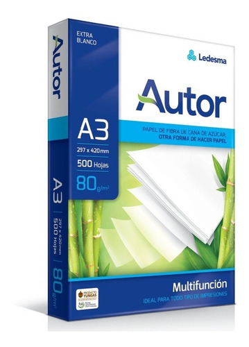 Resma A3/80 Grs Autor (consulta Por Envíos Gratis!!)