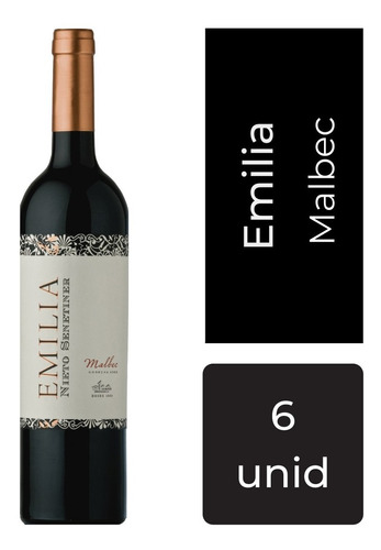 Vino Emilia Malbec 750 Ml Caja X 6 Unidades Mp Drinks