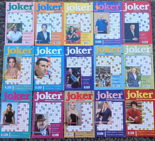 Lote X15 Revistas Joker Crucigramas  - Famosos