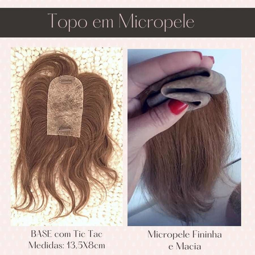 Topo Franja Prótese Capilar Feminina Micropele Translucida