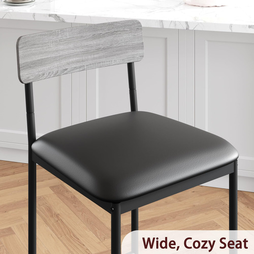 Idealhouse Juego De 4 Taburetes De Bar De Cocina Con