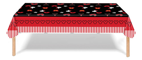 Senwan Mantel Minnie Negro-rojo Mantel Para Mesa De Ratón 51