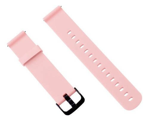 Pulseira De Silicone Gold Compatível Smartwatch Colmi C60 Cor Rosa