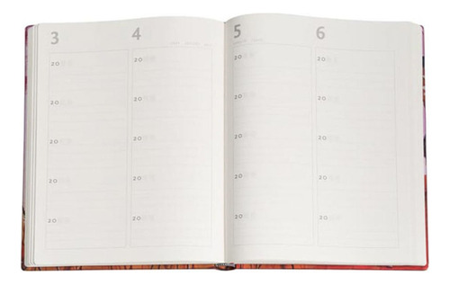 Agenda Capa Dura Paperblanks Kikka Ultra 23 X 18 Cm Pb4476-5 Cor Da Capa Amarelo Flores