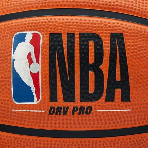 Kit Bola Basquete Oficial Nba Wilson Drv #7 Outdoor + Bomba