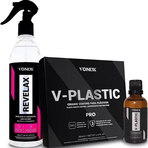 Vitrificador Plasticos V-plastic 50ml + Revelax 500ml Vonixx