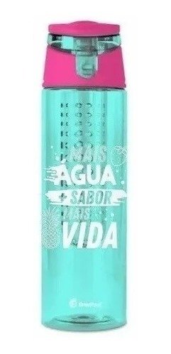 Garrafa Plástica Garrafinha Com Infusor Água Treino 700ml