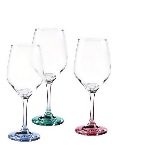 Set X3 Copas De Vino Tinto Brunello Tallo Largo Cristar Color Transparente