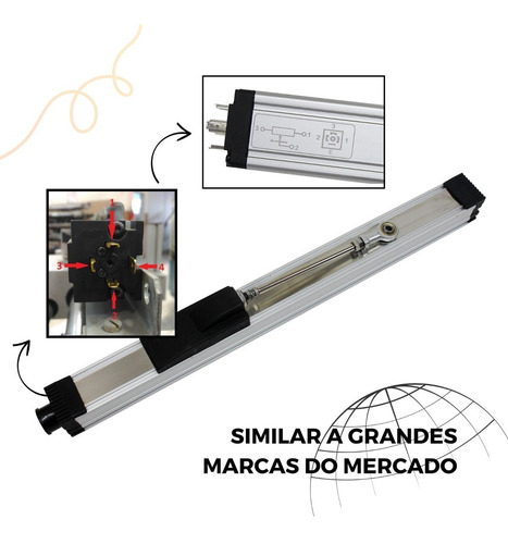 Regua Potenciometrica 1000mm Sensor Linear Sem Haste