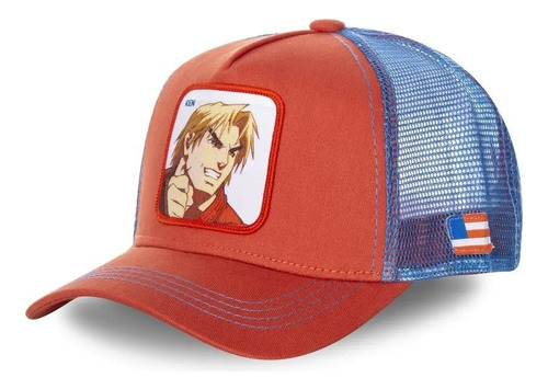 Gorra Street Fighter Con Malla. Ryu. Ken. Chun Li. Blanka