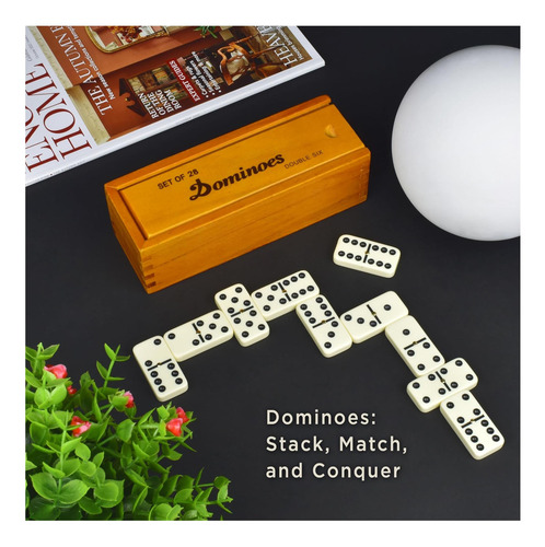 Queensell Dominos Juego Para Adultos Dominino Juegos De Mesa