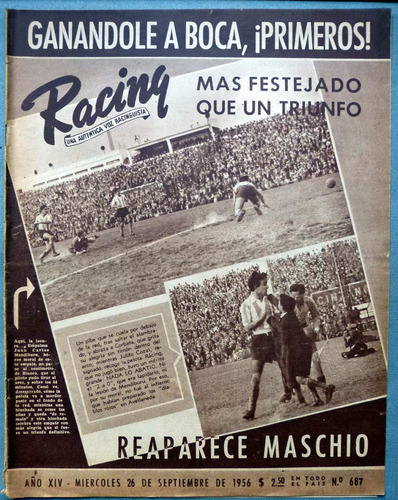 Revista Racing Una Auténtica Voz Racinguista Nº 687